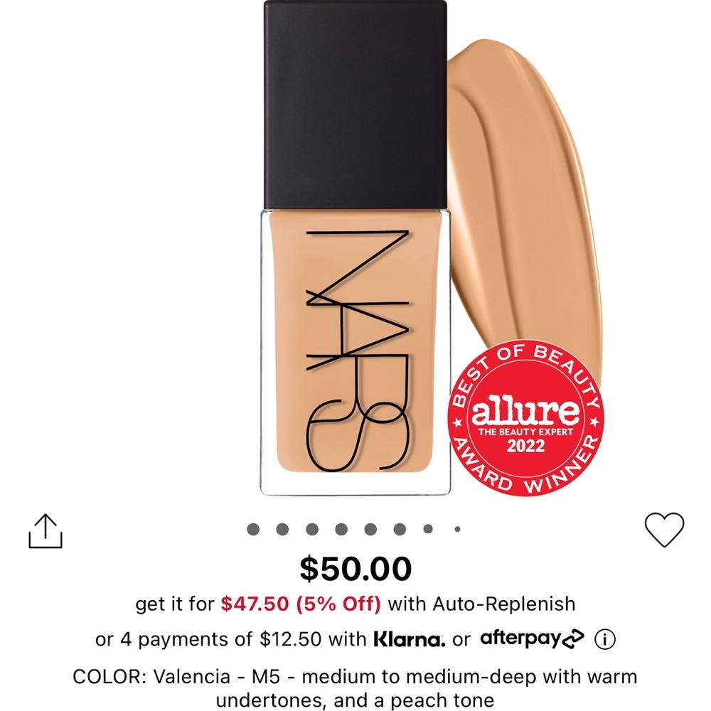 M5 Valencia - NARS Light Reflecting Foundation